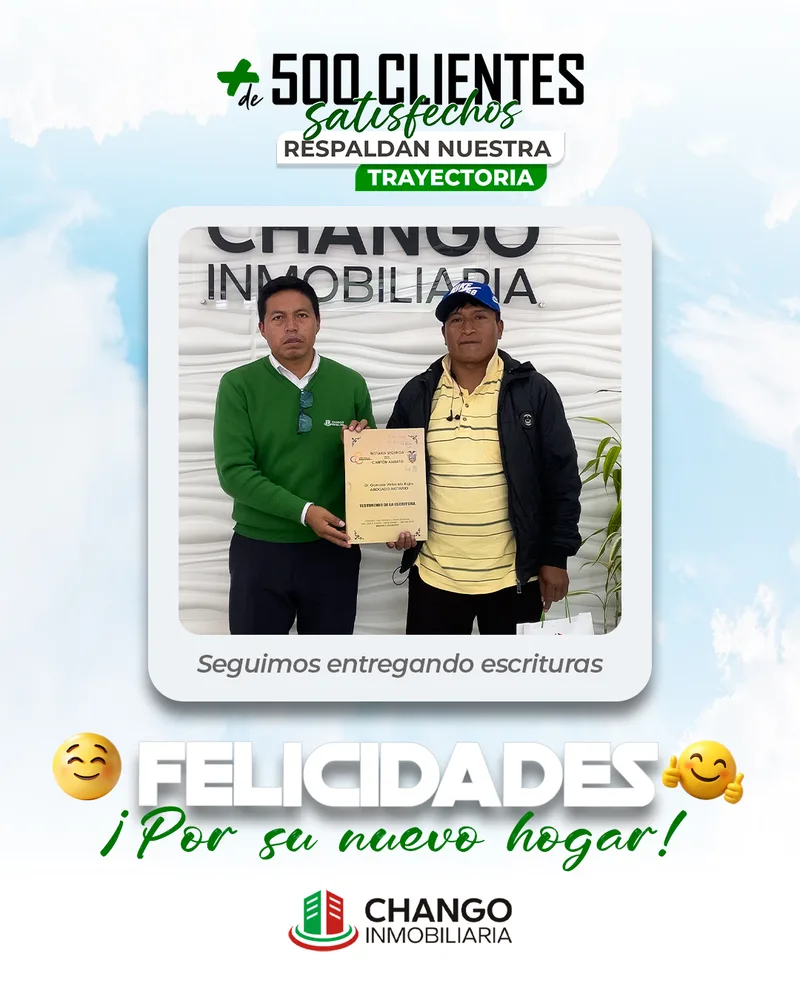 Cliente satisfecho 9 de Chango Inmobiliaria