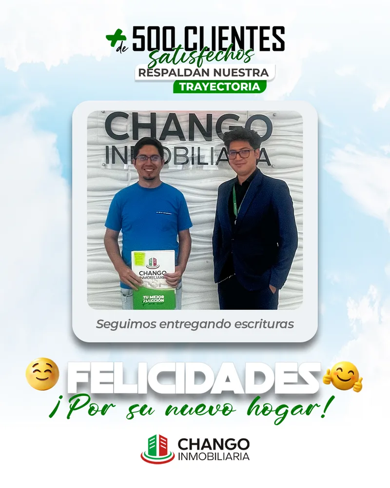 Cliente satisfecho 18 de Chango Inmobiliaria