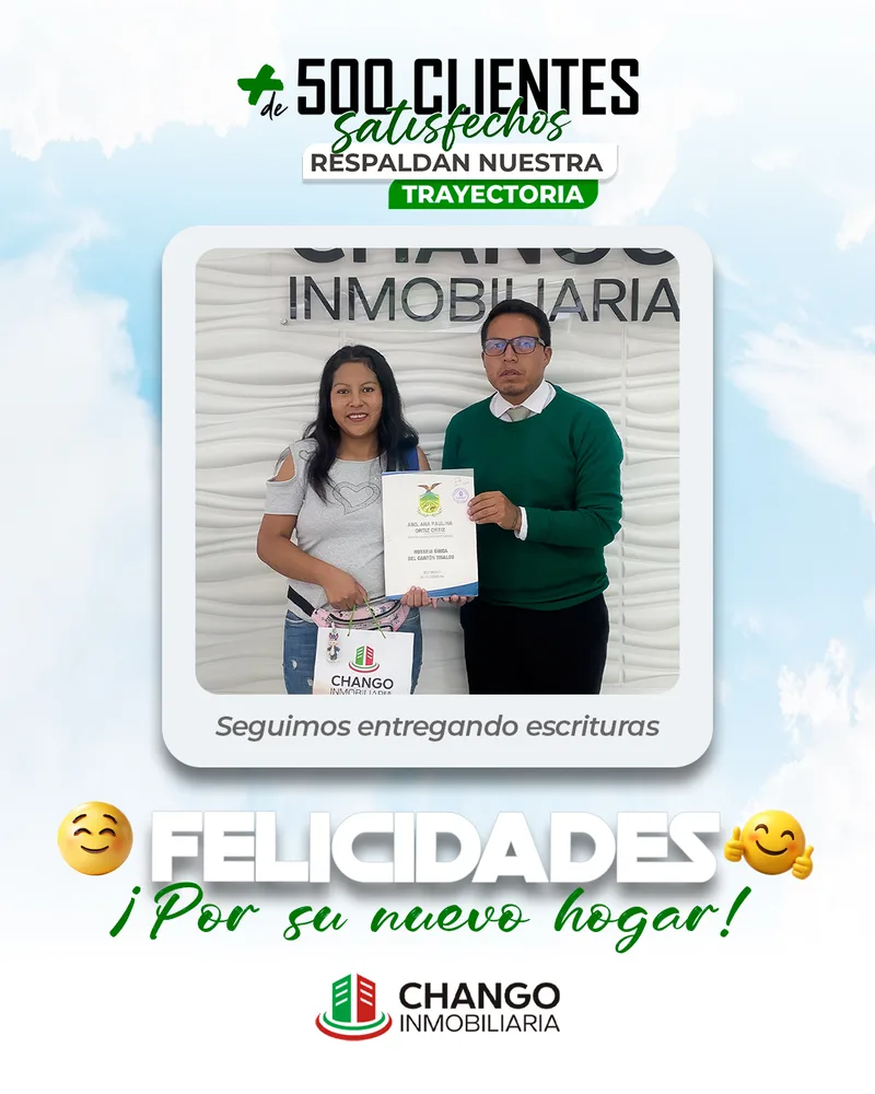 Cliente satisfecho 21 de Chango Inmobiliaria