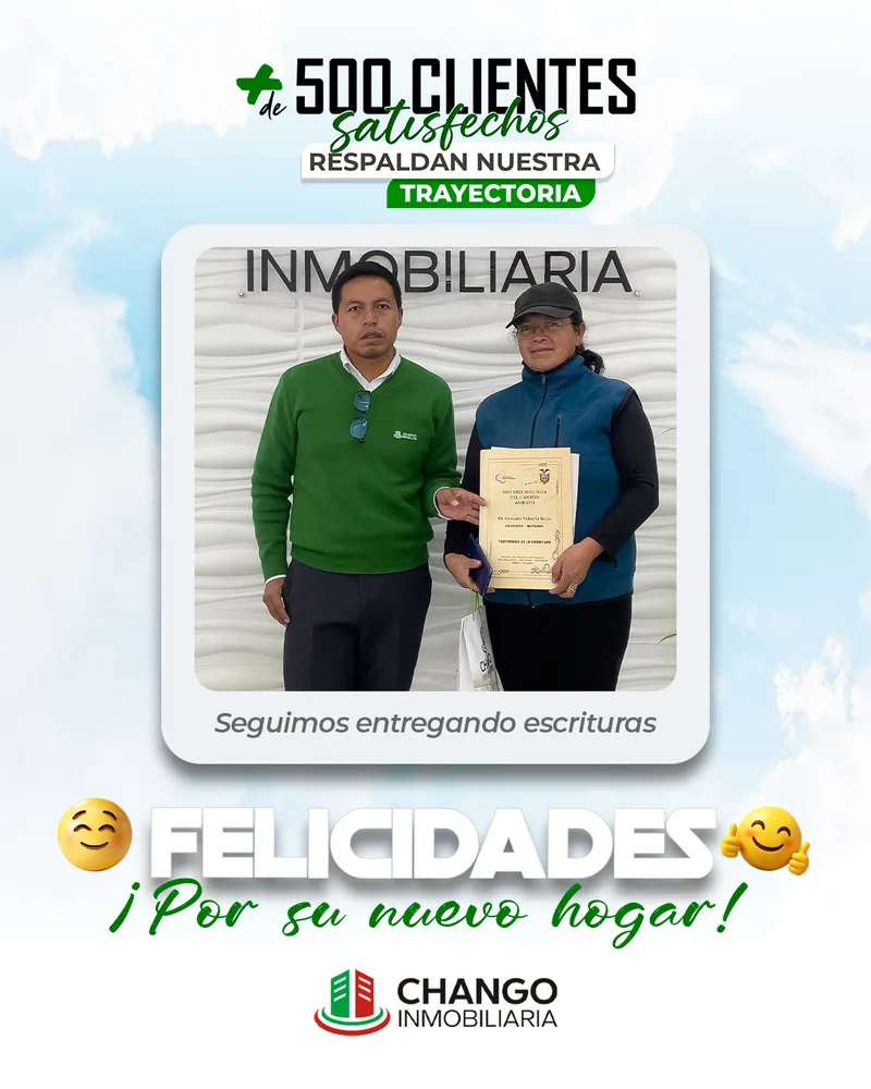 Cliente satisfecho 36 de Chango Inmobiliaria