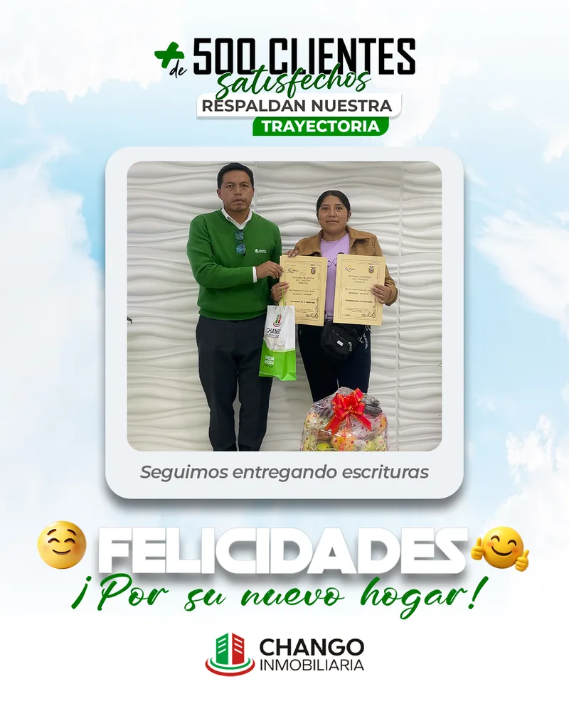 Cliente satisfecho 38 de Chango Inmobiliaria
